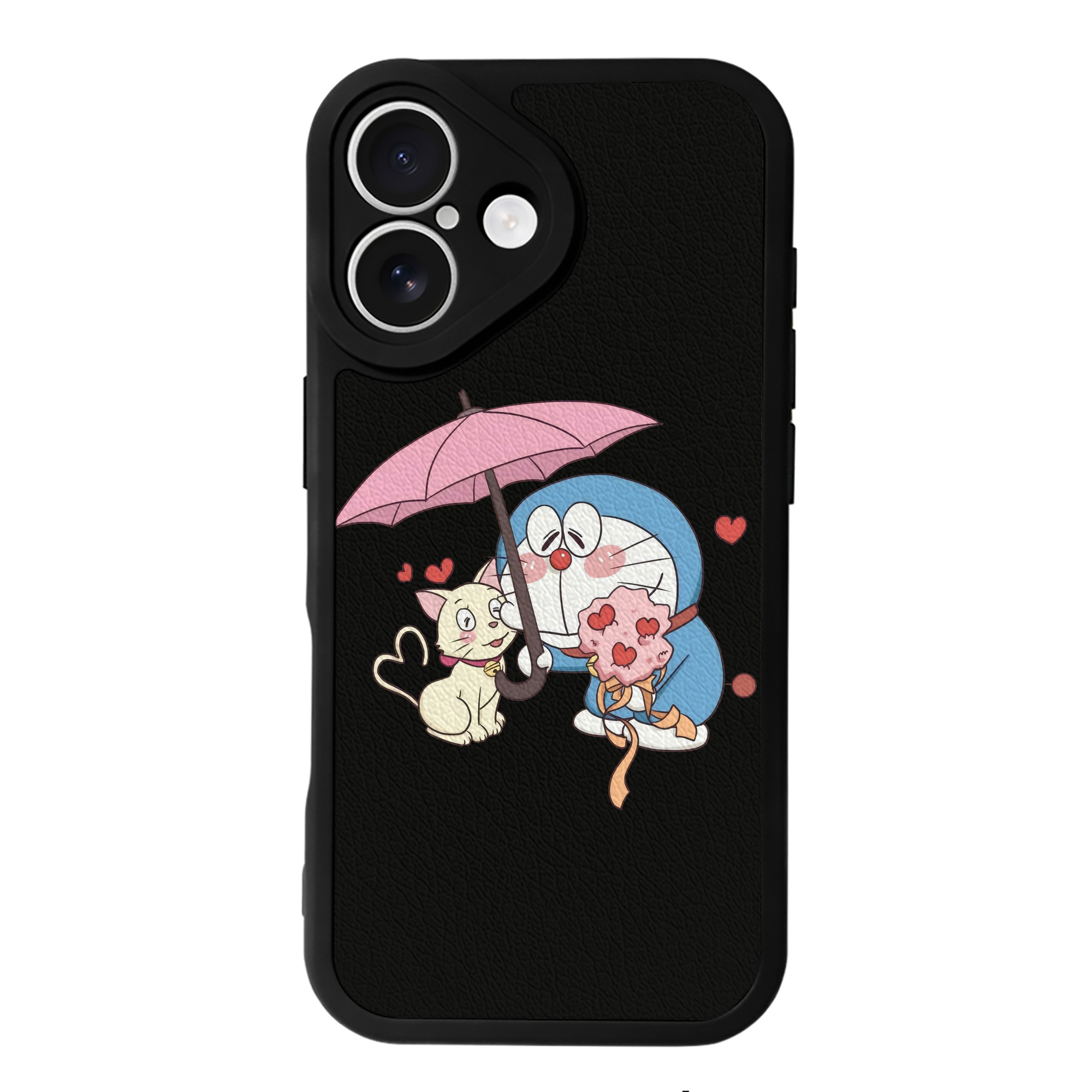 （画像用） ドラえもん Doraemon 【iPhone 16シリーズ対応】シリコンスマホケース（レザー調） 材質：シリコン